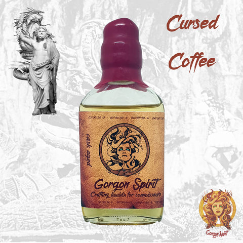 Gorgon Spirit - Cursed Coffee - 100ml Glass Waxed Bottle - Courvoisier V.S.O.P Based Cask eLiquid