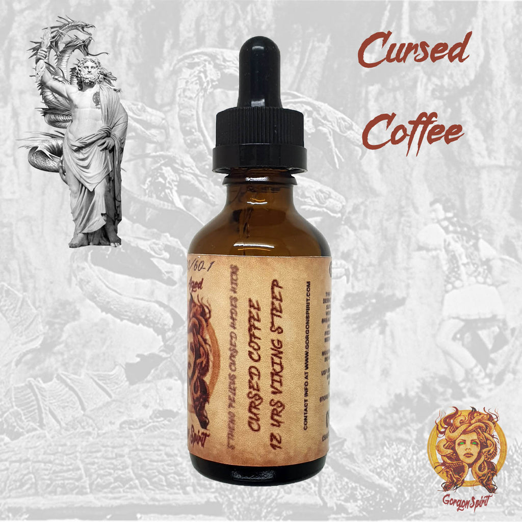 Gorgon Spirit - Cursed Coffee - 50ml Glass Bottle - Courvoisier V.S.O.P Based Cask eLiquid