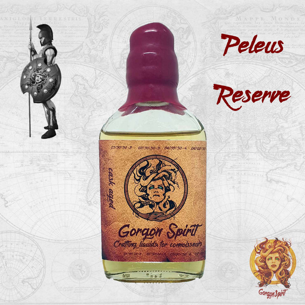 Gorgon Spirit - Peleus Reserve 6 Month - 100ml Glass Waxed Bottle - Bourbon Based Cask eLiquid