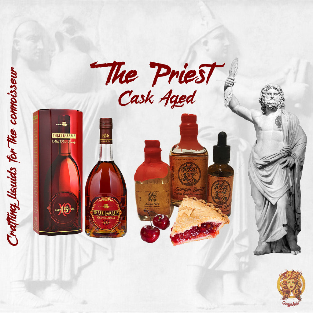 Gorgon Spirit - The Priest - Three Barrels V.S.O.P, Mascappo Cherry, Sweet Raspberry, Pie Crust, Almond Cream